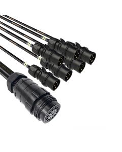 19 Pole Female Breakin to 6 X 16A Plug 1m