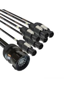 19 Pole IP67 Male Breakouts to 6 X Powercon True 1m