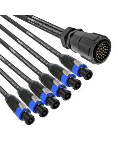 25 Pole Male Speaker Breakout - 6x NLT4FXX-BAG 4 x 4MM