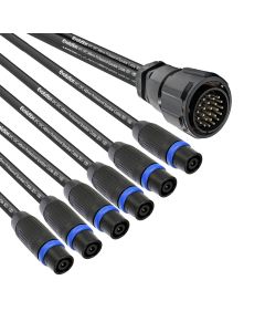 25 Pole Male Speaker Breakout - 6x NLT4MXX-BAG 4 x 4MM