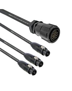 25 Pole Male Speaker Breakout - 3x NLT8FXX-BAG  8 x 4MM 2M