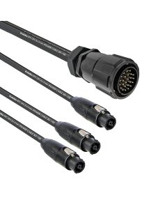 25 Pole Male Speaker Breakout - 3x NLT8FXX-BAG  8 x 4MM