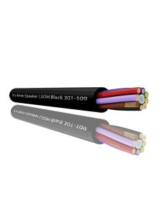 Evolution XPC OFC LSOH Speaker Cable Black 8 X 4.0mm Per Metre