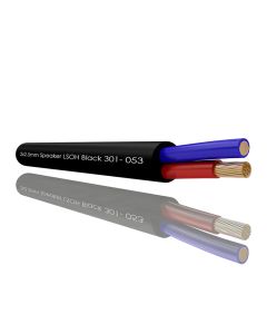 Evolution XPC OFC LSOH Speaker Cable Black 2 X 2.5mm Per Metre