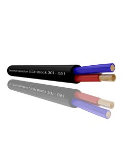 Evolution XPC OFC LSOH Speaker Cable Black 2 X 1.0mm Per Metre