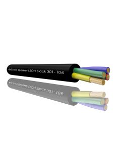 Evolution XPC OFC LSOH Speaker Cable Black 4 X 2.5mm Per Metre