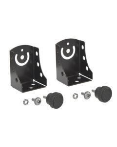 The adapter bracket set supports the assembly of one NA2-IO-DLINE interface inside a floor box or below tables. A stepless angle from -90° to +90° can be set. All necessary screws are included in the set.
