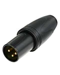 Neutrik NC3MXX-HD-B-D 3 Pin IP67 Male Cable Black