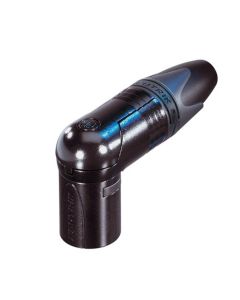 Neutrik NC4MRX-B 4 Pin Male Cable R/Angle Black and Gold