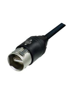 Neutrik NKUSB USB 2.0 cable overmoulded flex relief metal cable carrier