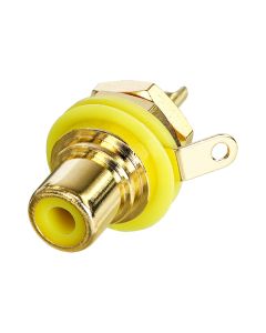 NYS367 Panel Phono Socket Isolation 4 Yellow 