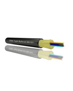 OM4 Multimode Tight Buffered Fibre Optic Cable 4 Channel 100M