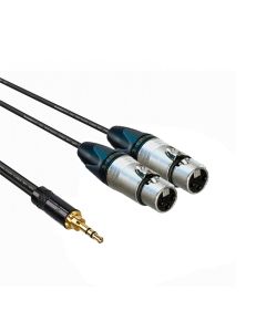 Professional 3.5 Stereo Jack to 2 x XLRF 2M
