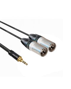 Professional 3.5 Stereo Jack to 2 x XLRM 1M