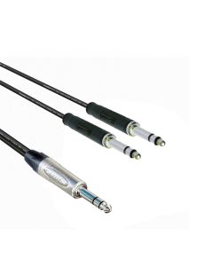 Professional Stereo Jack to 2 x Bantam 1M