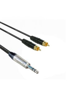 Professional Stereo Jack to 2 x Phono 1M