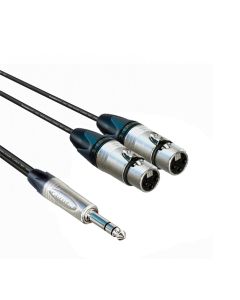 Professional Stereo Jack to 2 x XLRF 1M