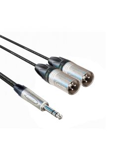 Professional Stereo Jack to 2 x XLRM 1M