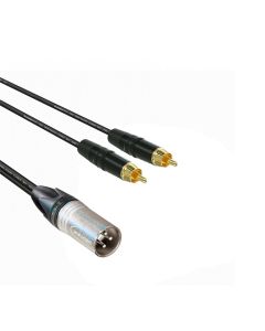 Professional XLRM to 2 x Phono 3M