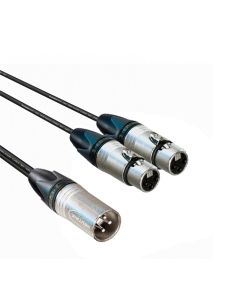 Professional XLRM to 2 x XLRF 1M